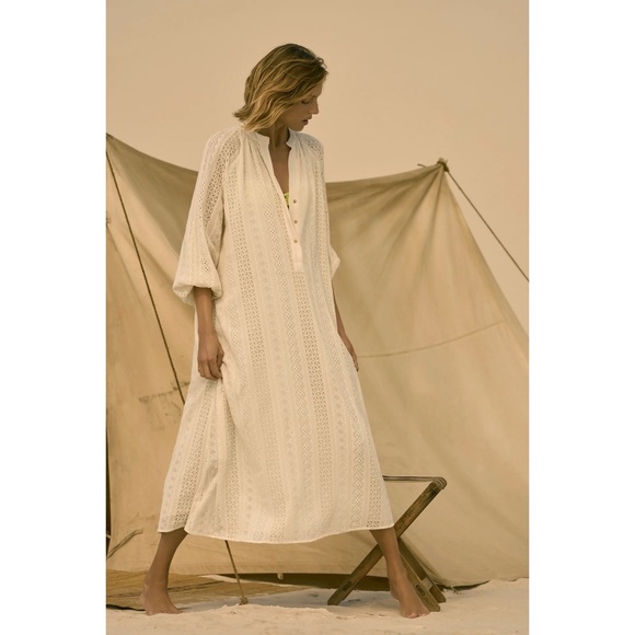 Zara midi dress with cutwork embroidery - Picture 5 of 7